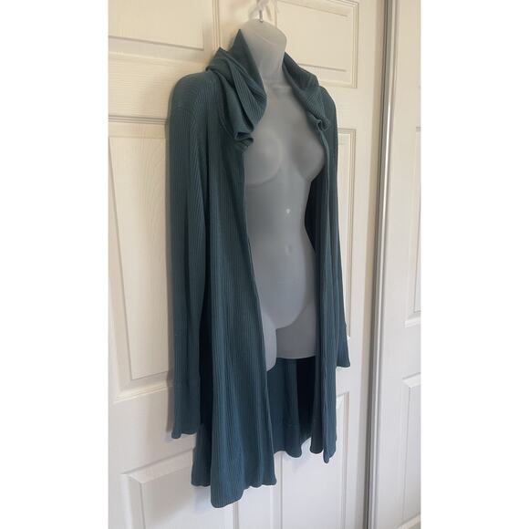 Athleta Womens Prussian Blue Long Sleeve Open Front Cardigan Sweater |Size Large - Picture 4 of 8